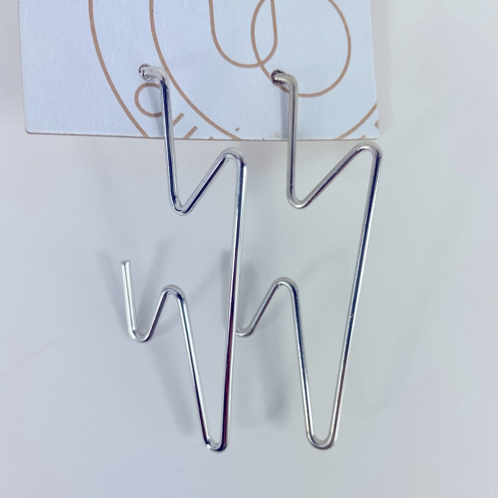 Urban Outfitters Silver-tone Metal Geometric Earrings NEW dangle retro 90s